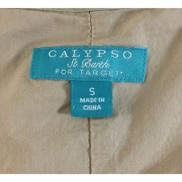 Calypso for Target Womens Dress Sz S Floral Embroidered Toupe/Pink Sheath A-Line - Picture 6 of 10